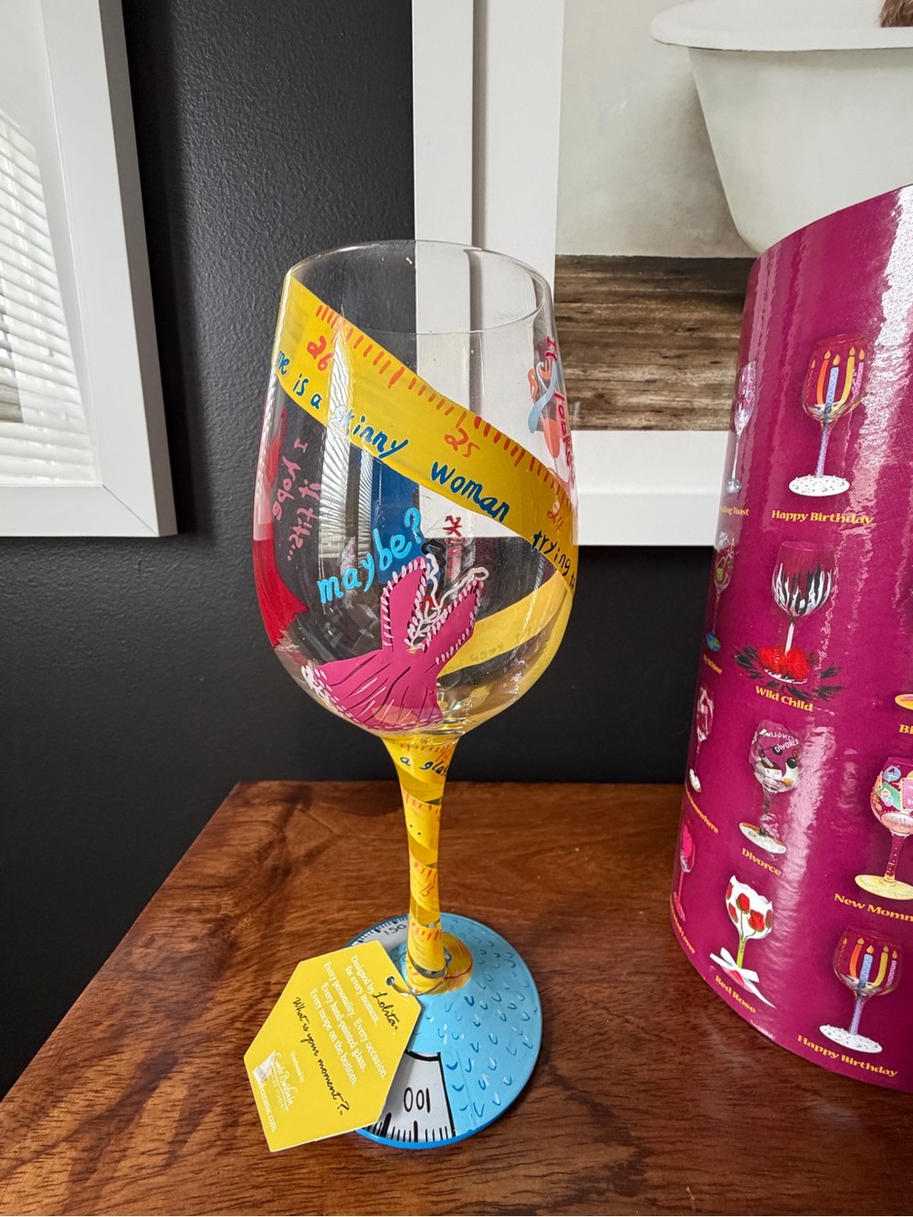 Lolita “Kind of on a diet” wine glass